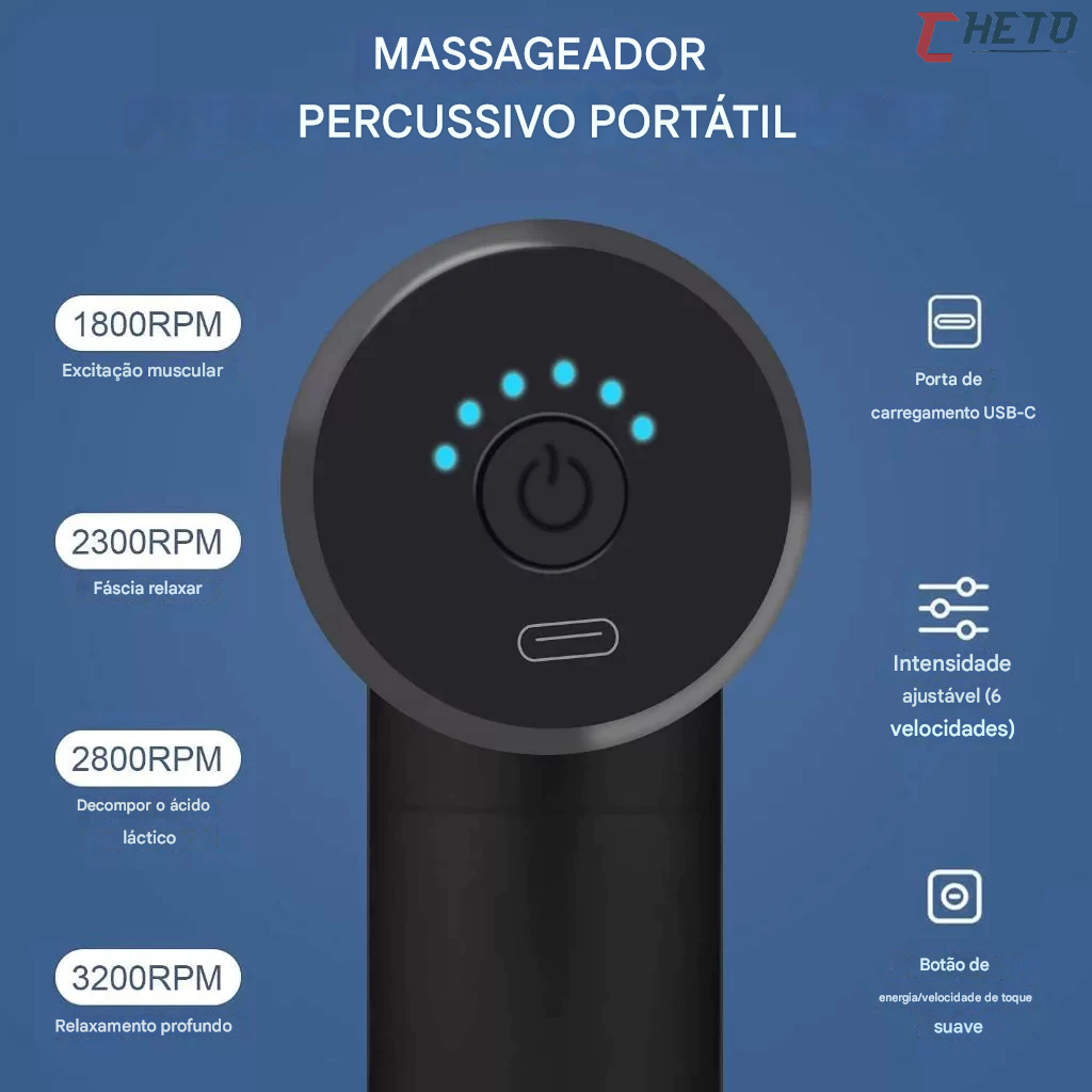 Pistola Massageadora Profissional💆♂️⚡