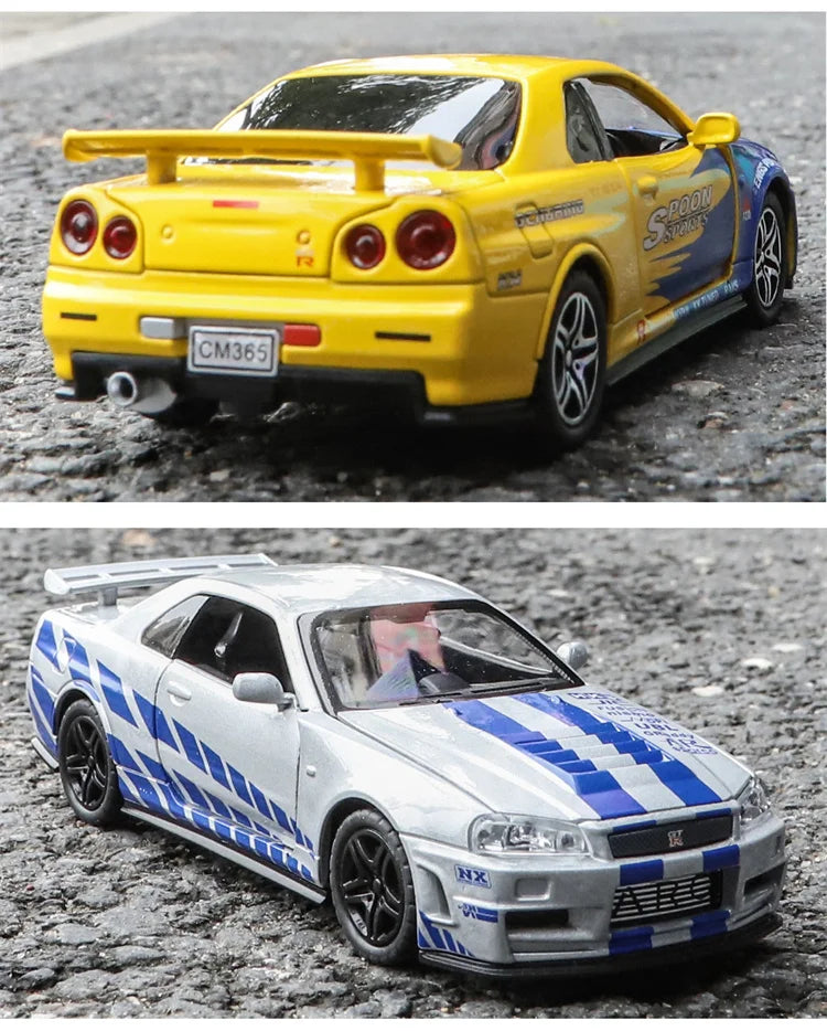 🏎️ Nissan Skyline GTR R34 Escala 1:32
