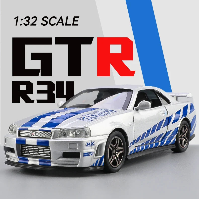 🏎️ Nissan Skyline GTR R34 Escala 1:32