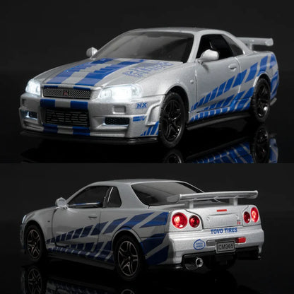 🏎️ Nissan Skyline GTR R34 Escala 1:32