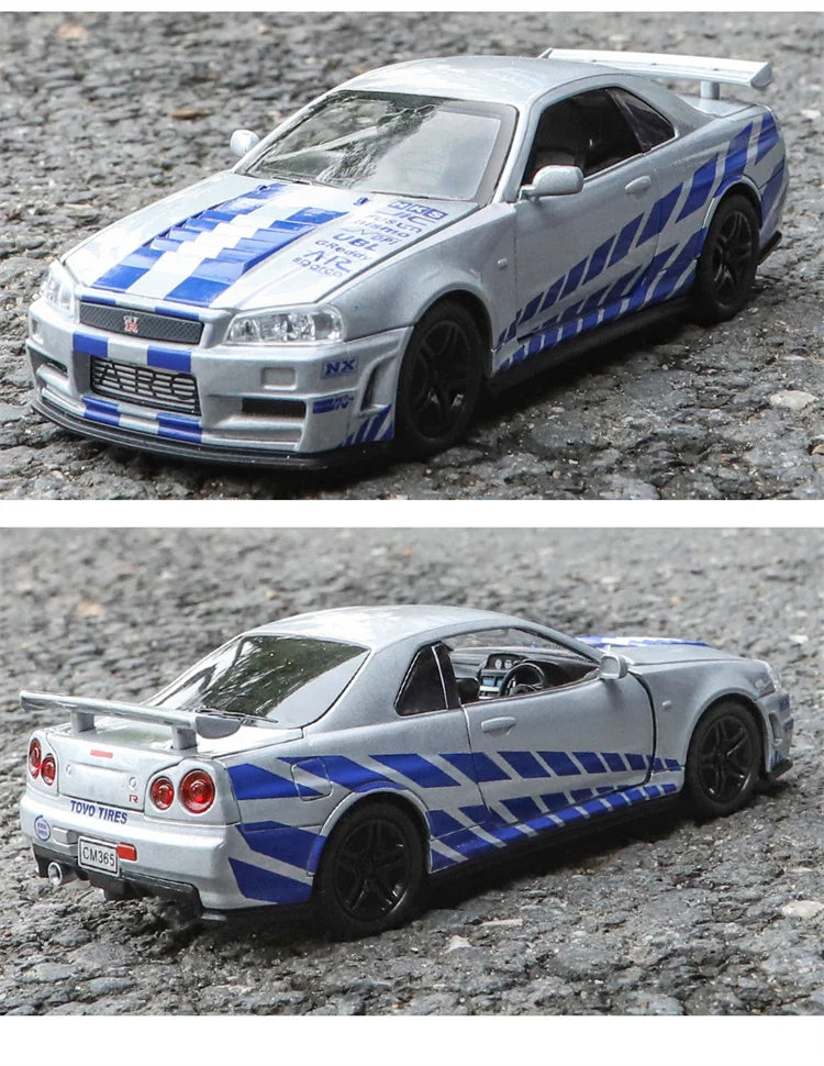 🏎️ Nissan Skyline GTR R34 Escala 1:32