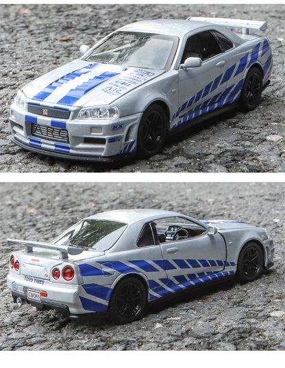 🏎️ Nissan Skyline GTR R34 Escala 1:32