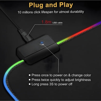 MousePad Gamer com LED RGB